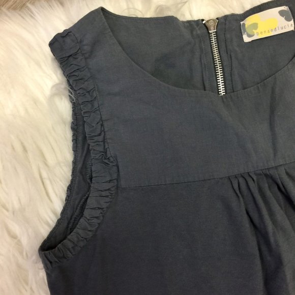 Ben and Lucia Sleeveless Ruffle Trim Soft Top - Picture 6 of 7